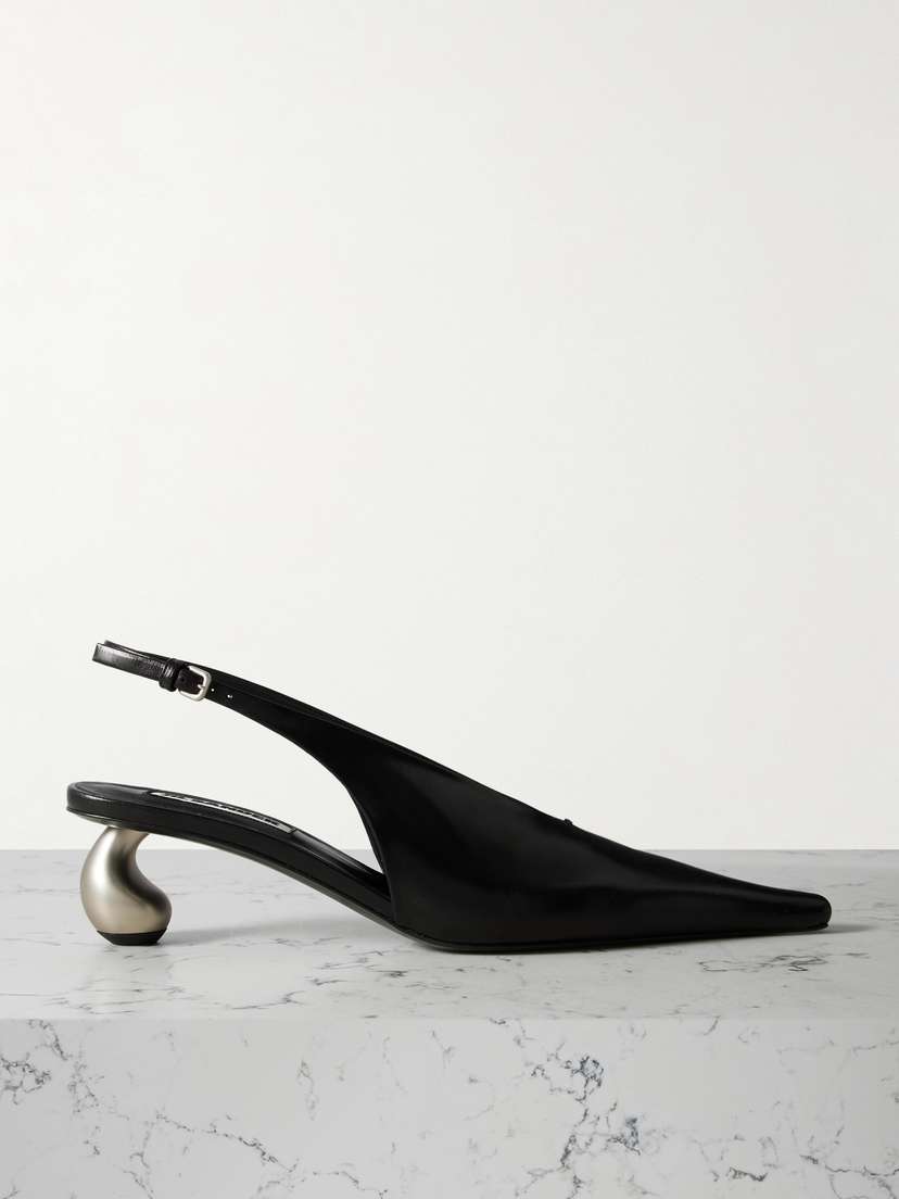 Jil Sander Leather Slingback Pumps