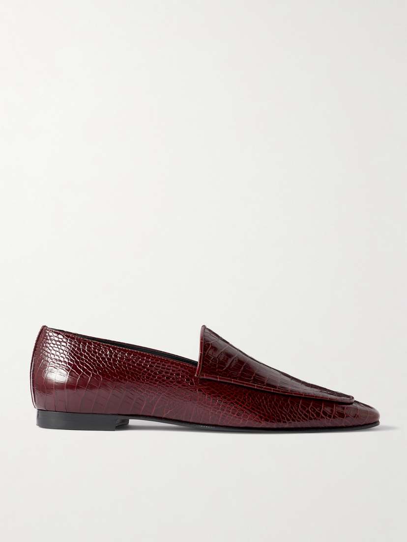Tove Cora Croc-effect Leather Loafers