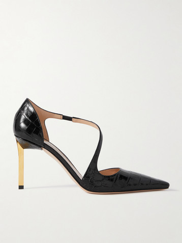 Tom Ford Newton croc-effect leather pumps
