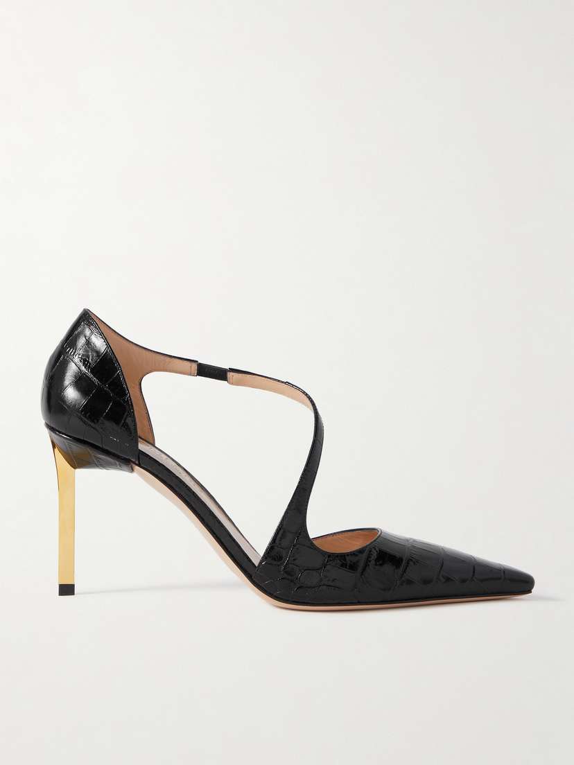 Tom Ford Newton Croc-effect Leather Pumps