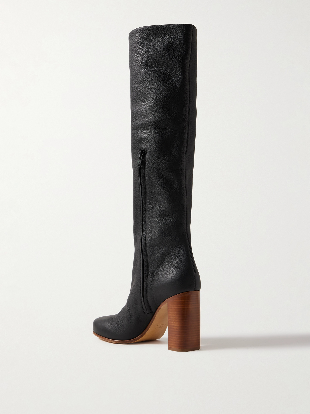Willow Textured-Leather Knee Boots