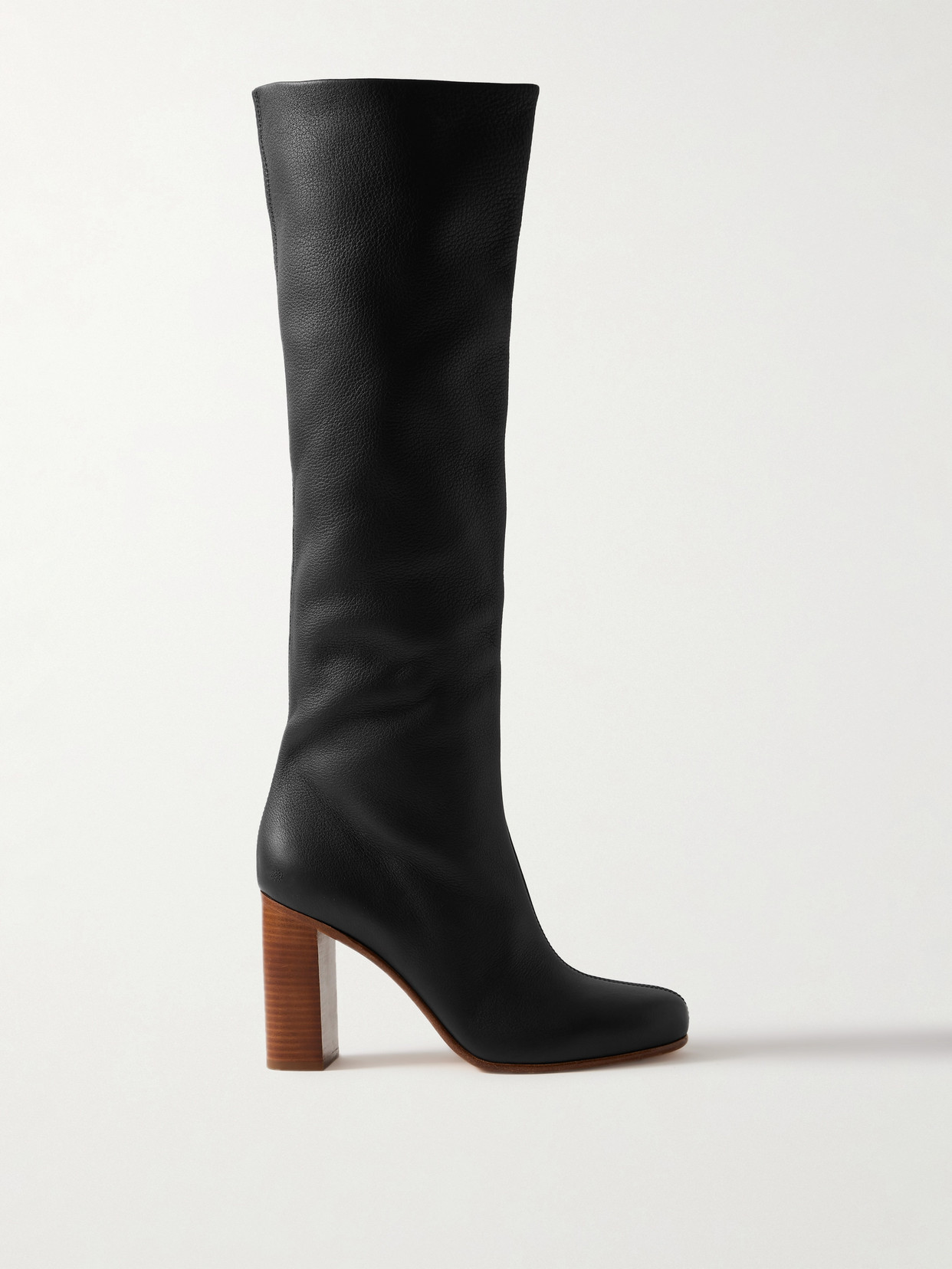 KHAITE - Willow Textured-leather Knee Boots - Black