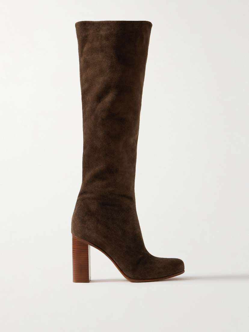 Khaite — Willow suede knee boots