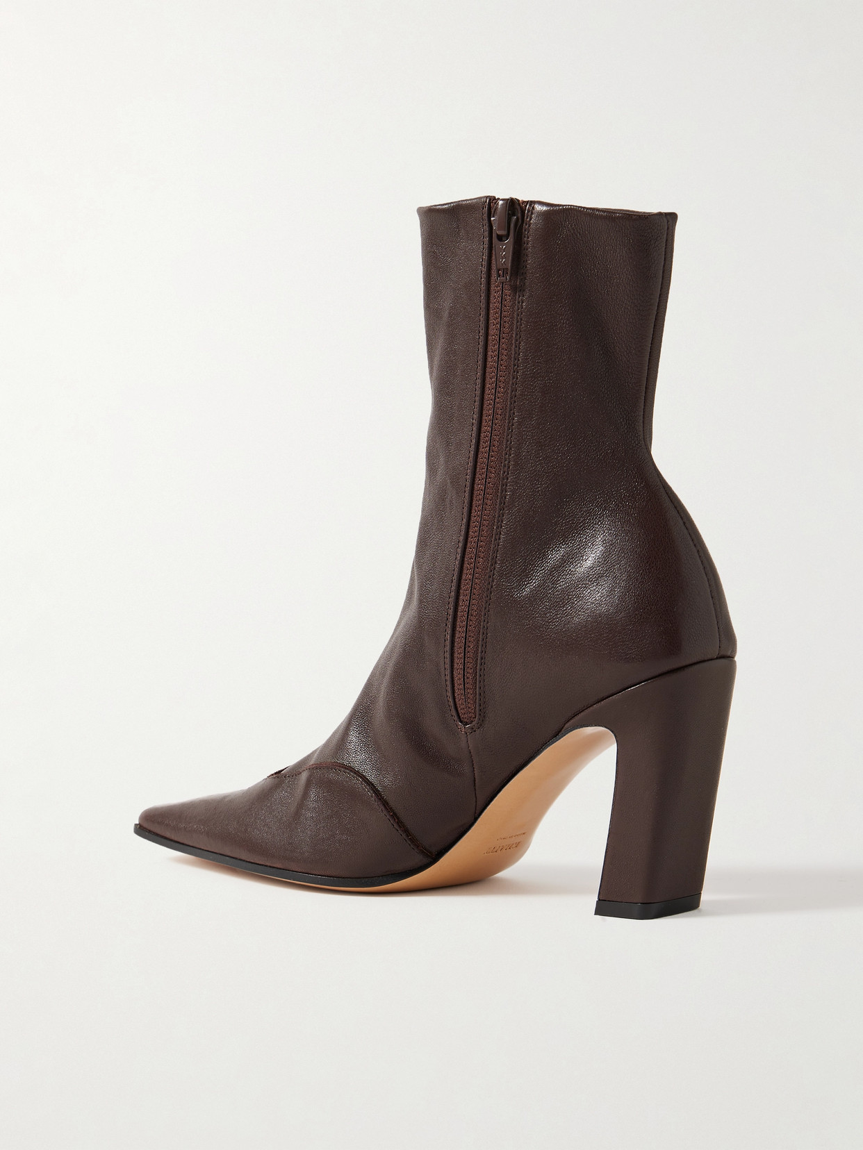 Khaite Nevada Ankle Stretch 85 Boot In Brown