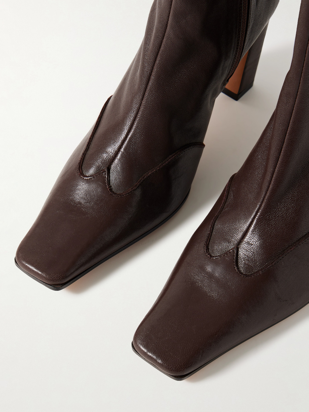 Khaite Nevada Ankle Stretch 85 Boot In Brown