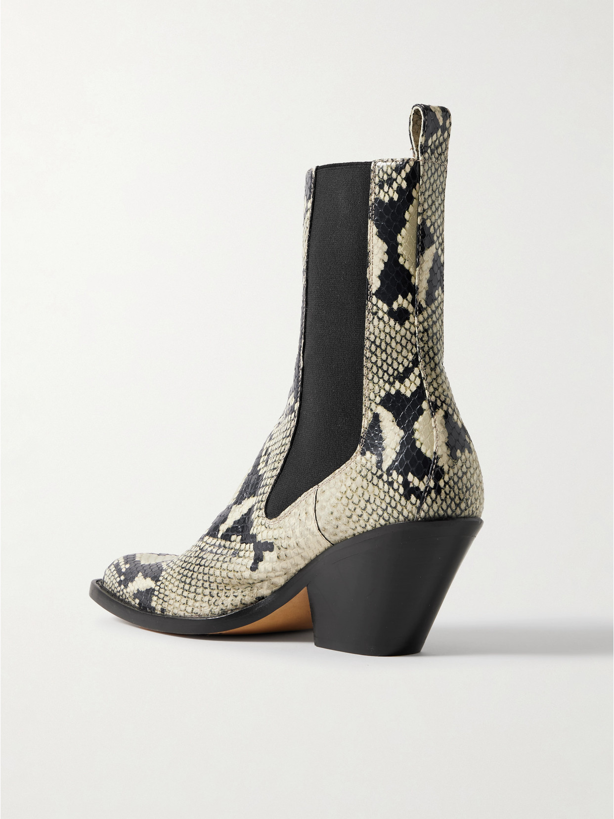 Austin Snake-Effect Ankle Boots