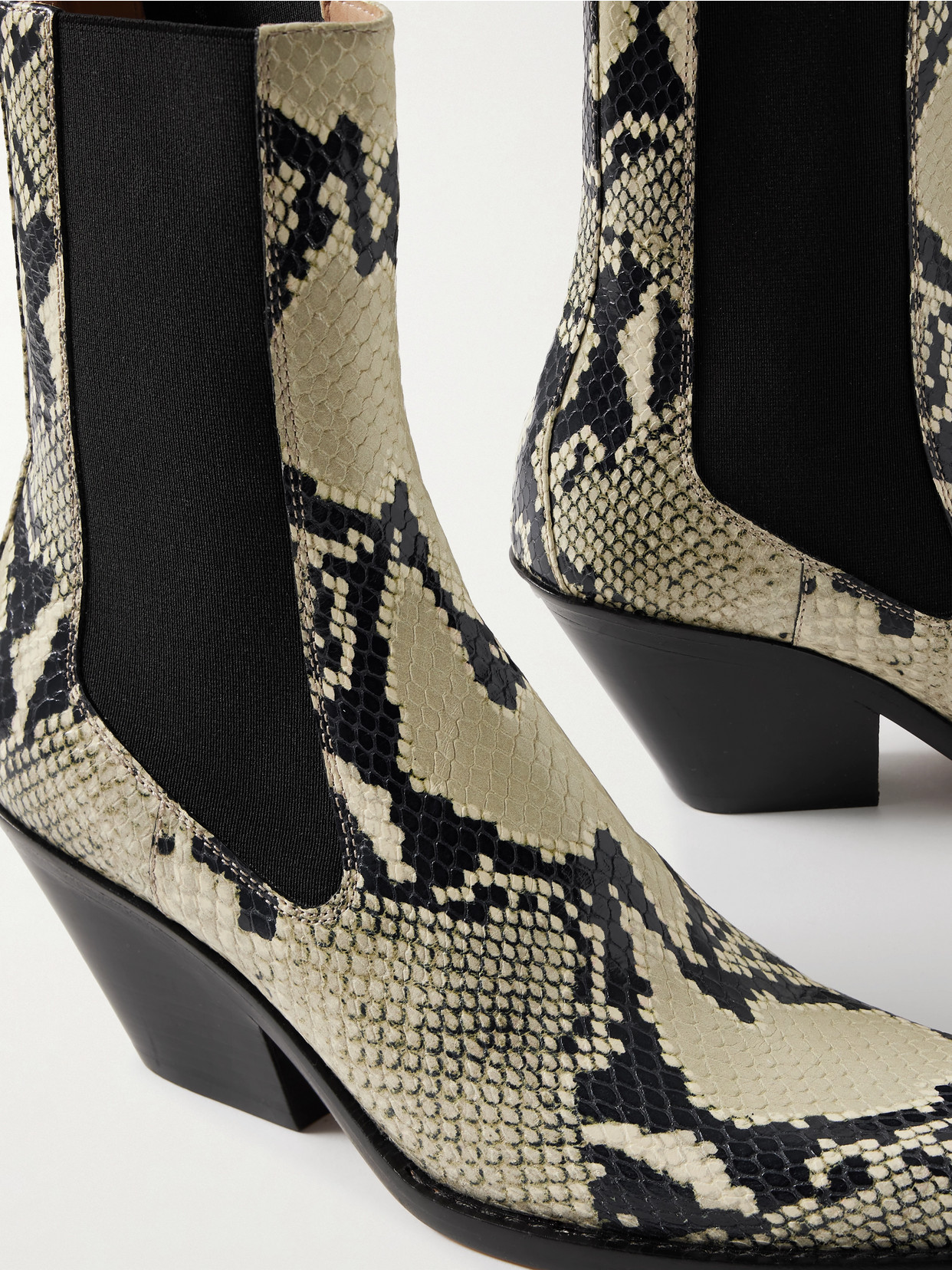 Austin Snake-Effect Ankle Boots