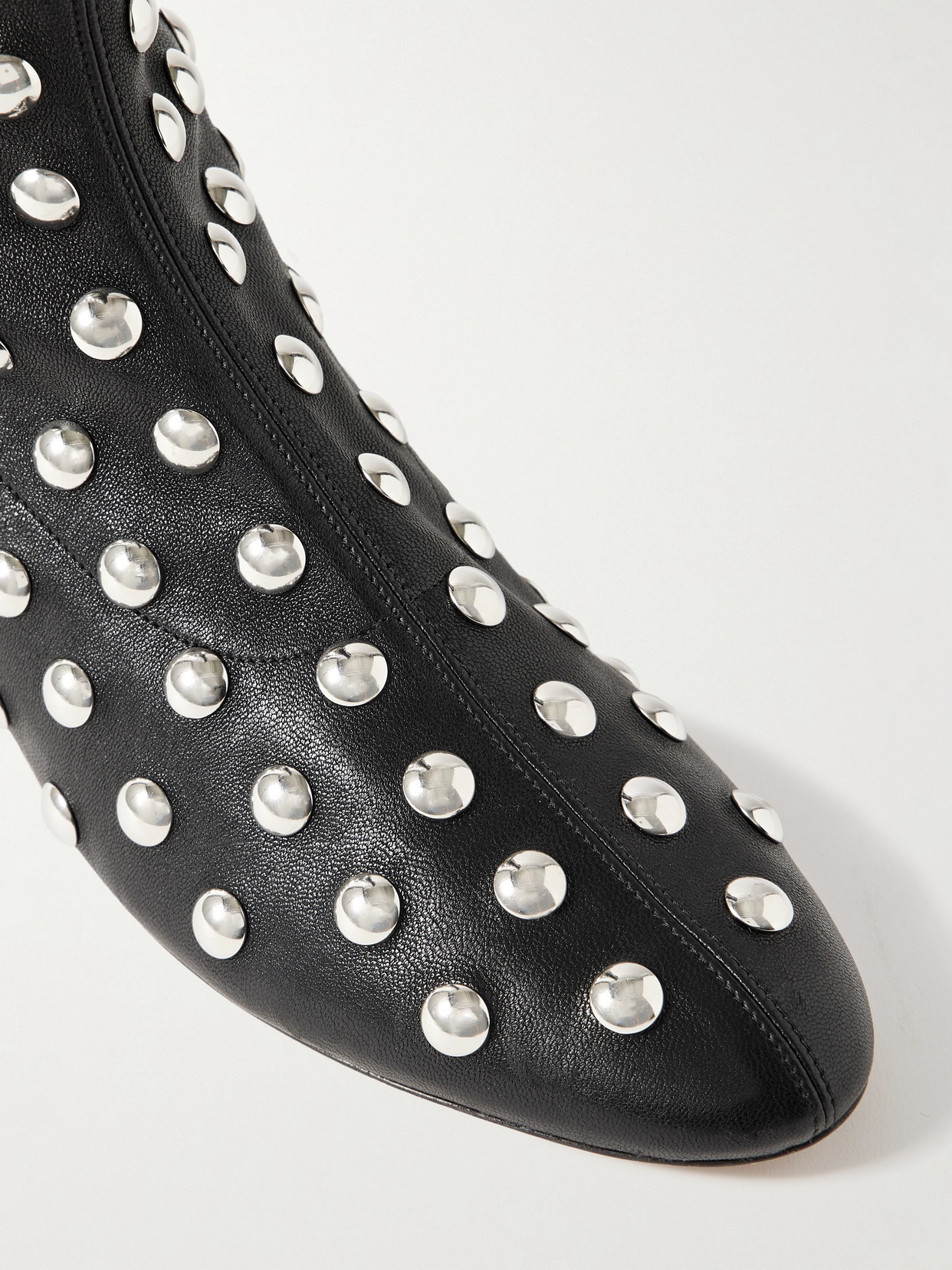 Khaite Apollo Studded Leather Booties In Black