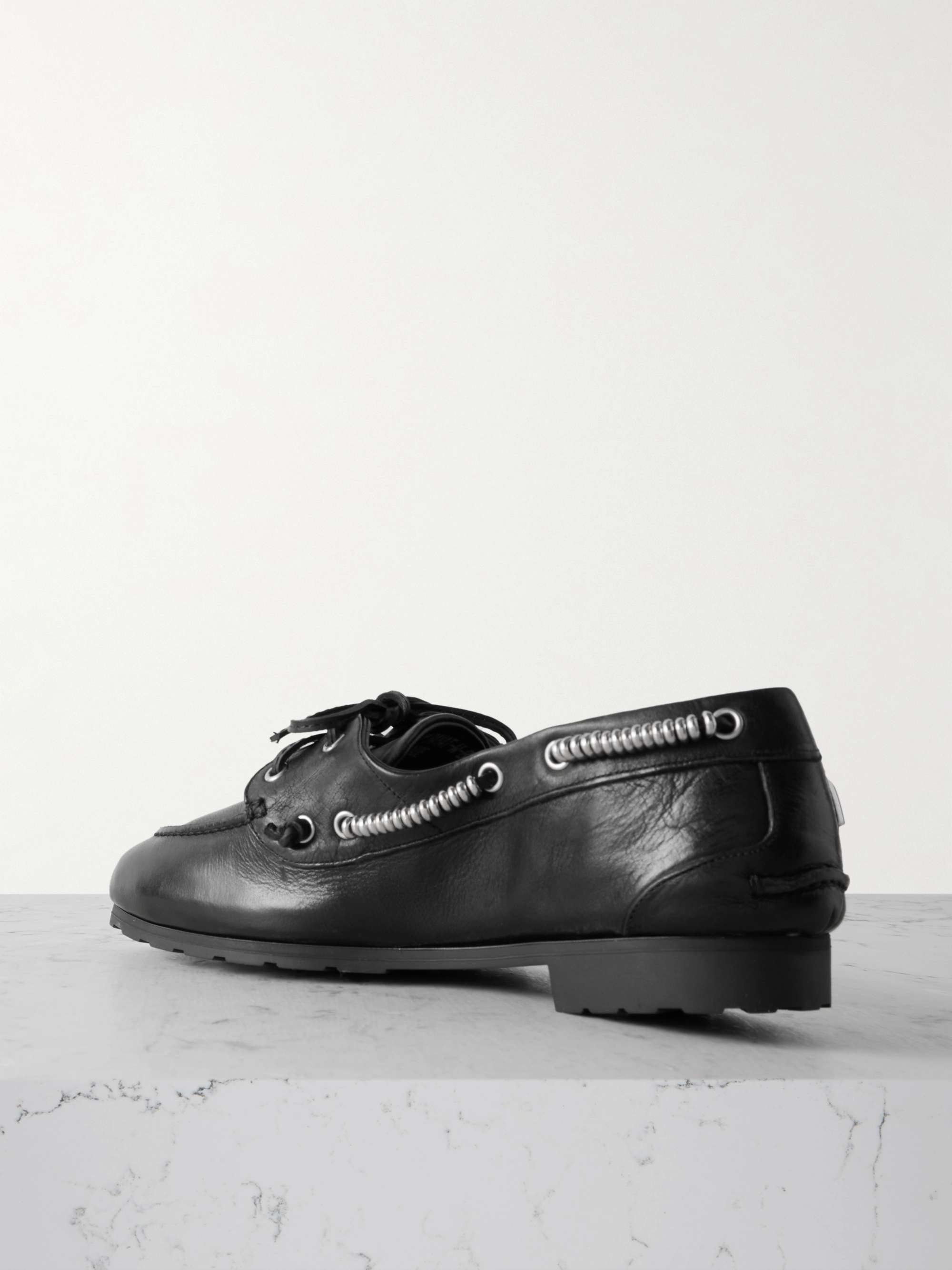 Black Embellished leather loafers | BALLY | NET-A-PORTER