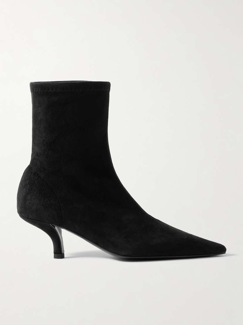 TOTEME The Heeled Sock Suede Ankle Boots