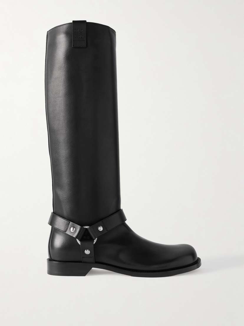 Loewe — Campo leather knee boots
