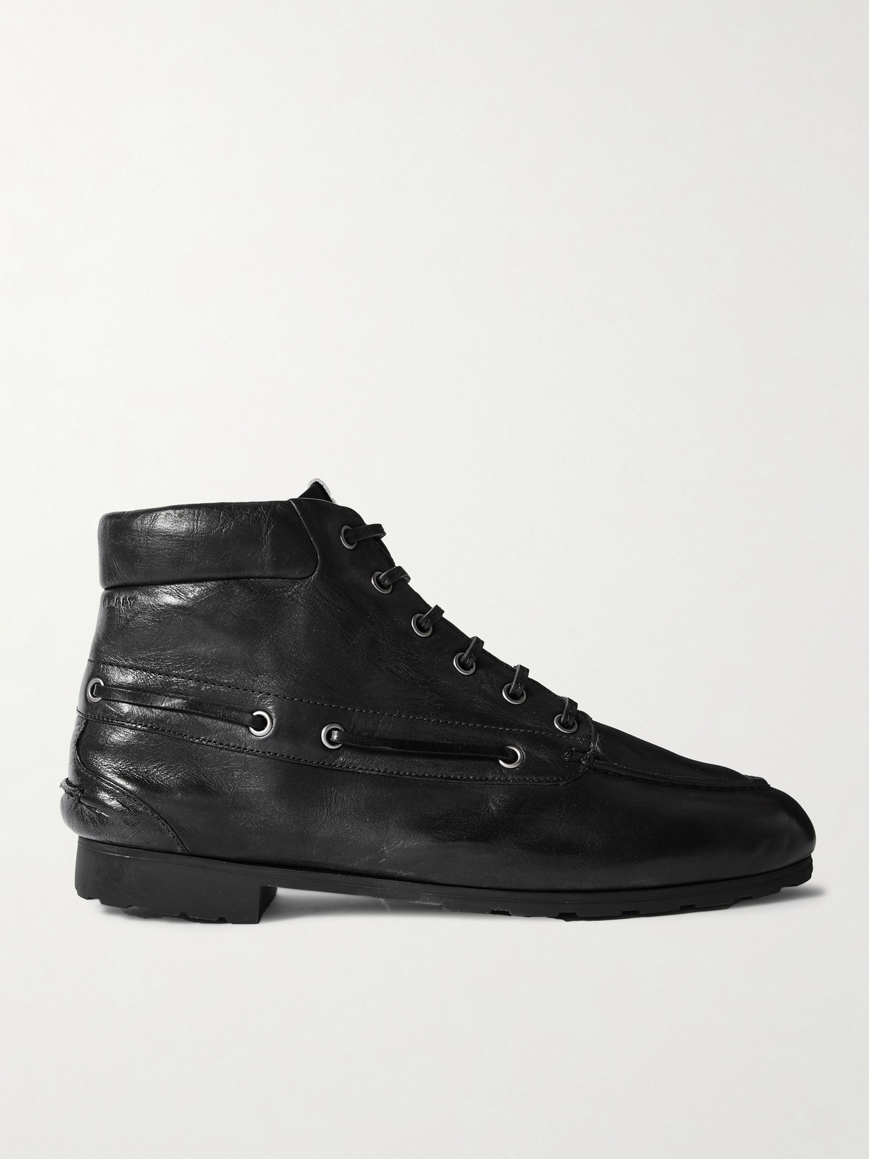 Bally Paphos Leather Ankle Boots In Black