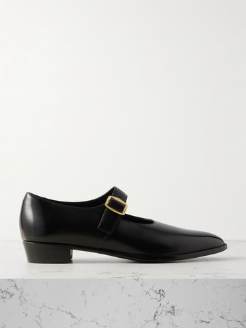 BALLY Gerwin glossed-leather Mary Jane flats
