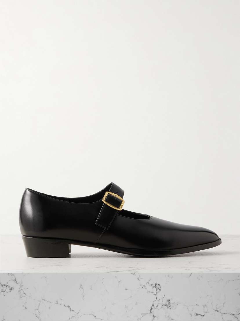 BALLY Gerwin Glossed-leather Mary Jane Flats