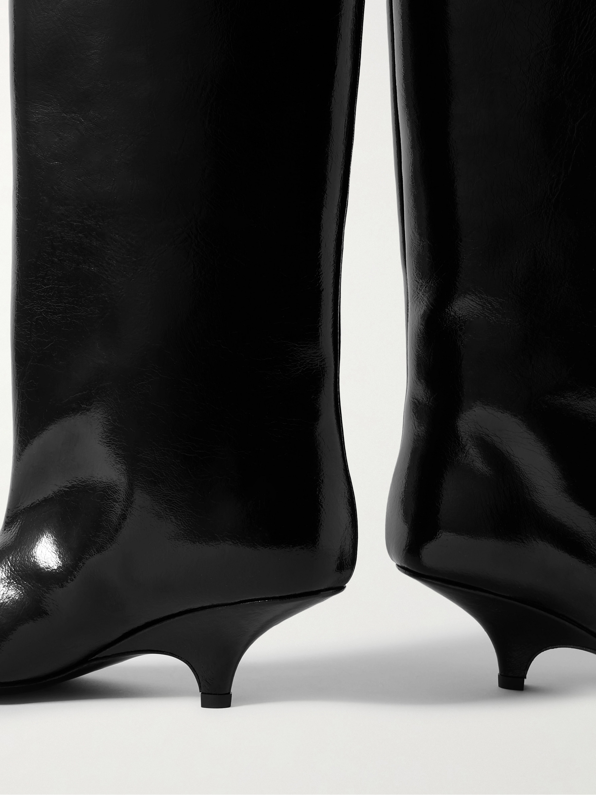 TOTEME Patent-leather knee boots thumbnail