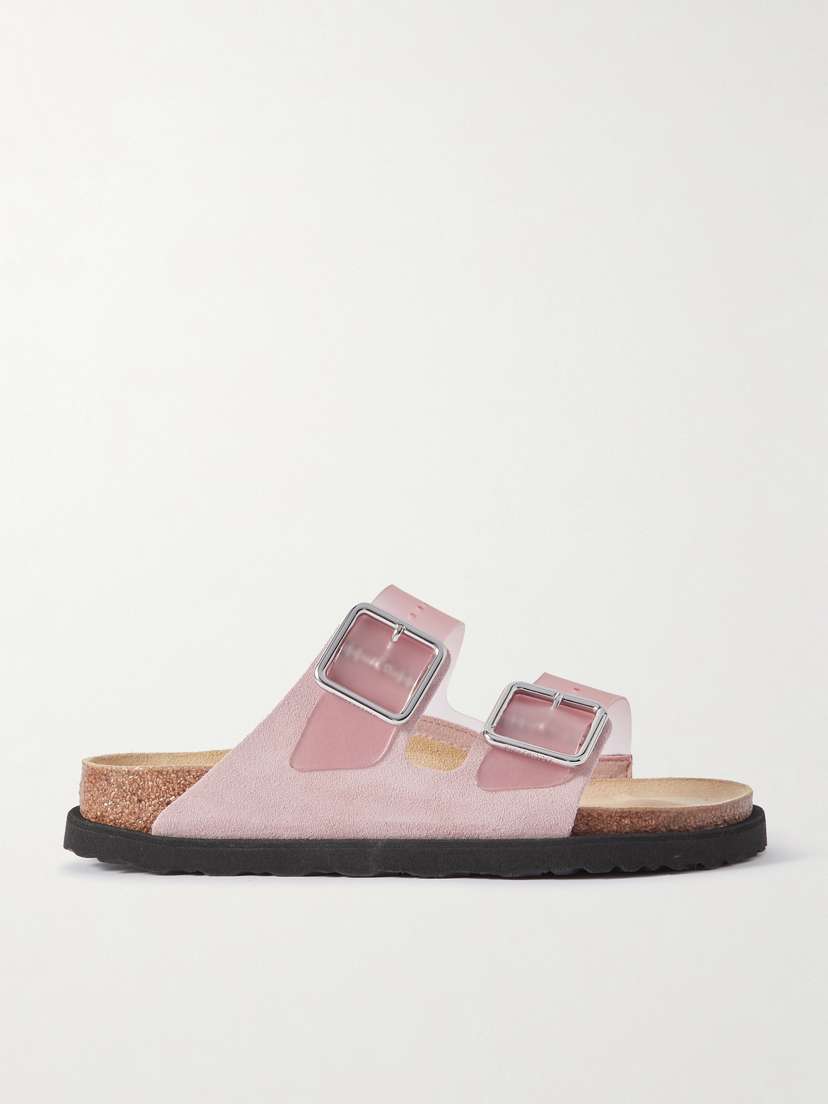 Birkenstock 1774 Arizona Milky Suede-trimmed Pvc Sandals - IT36