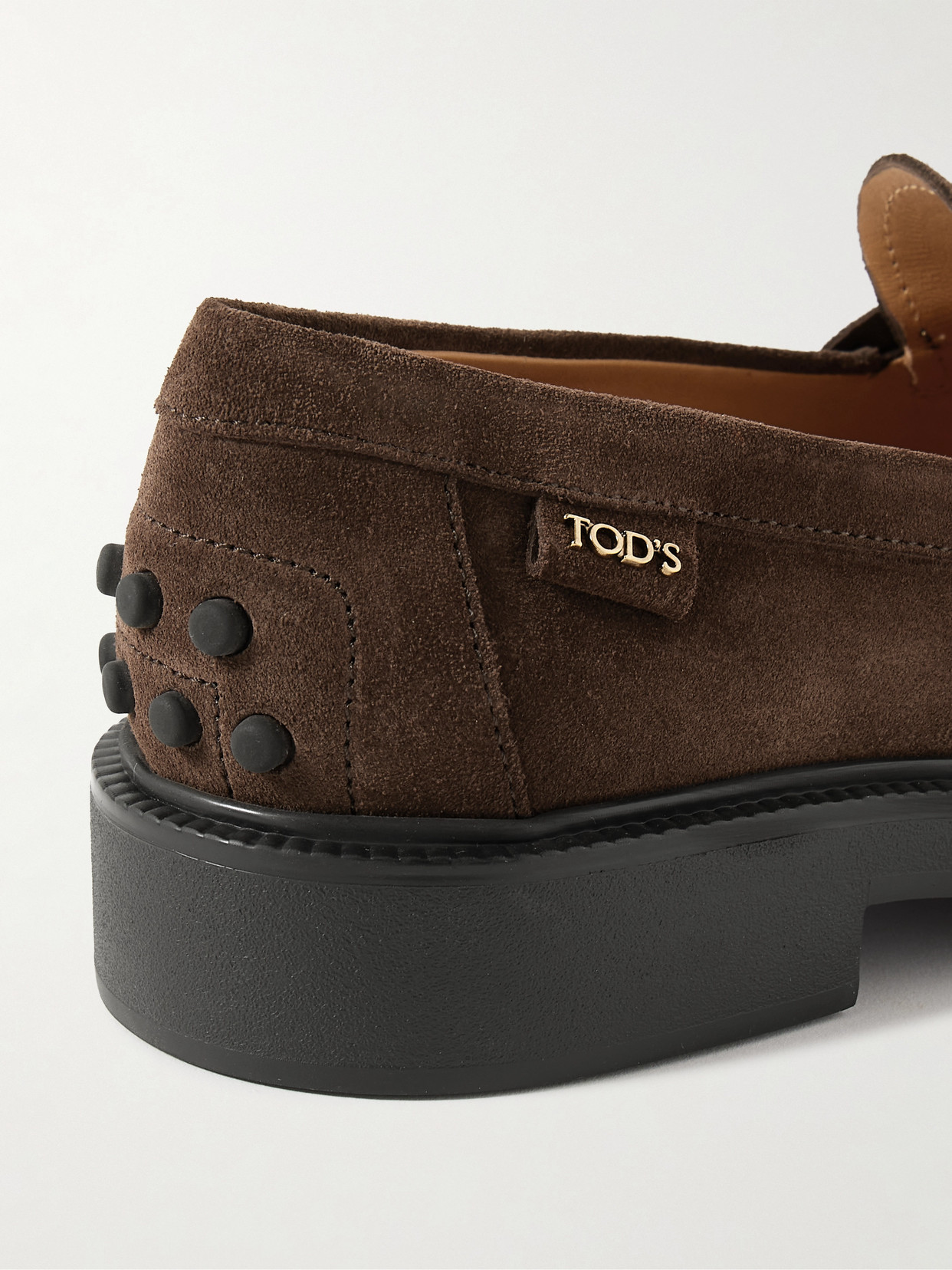 Tod's Loafers In Suede In Brown