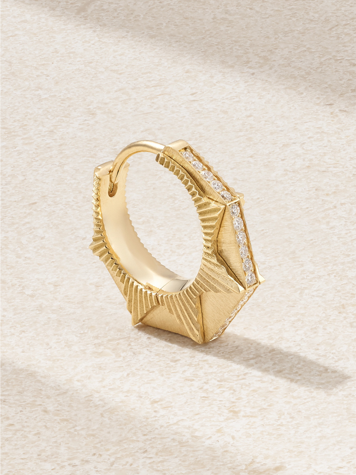 Marie Lichtenberg - Nyc 18-karat Gold Diamond Single Hoop Earring - One size