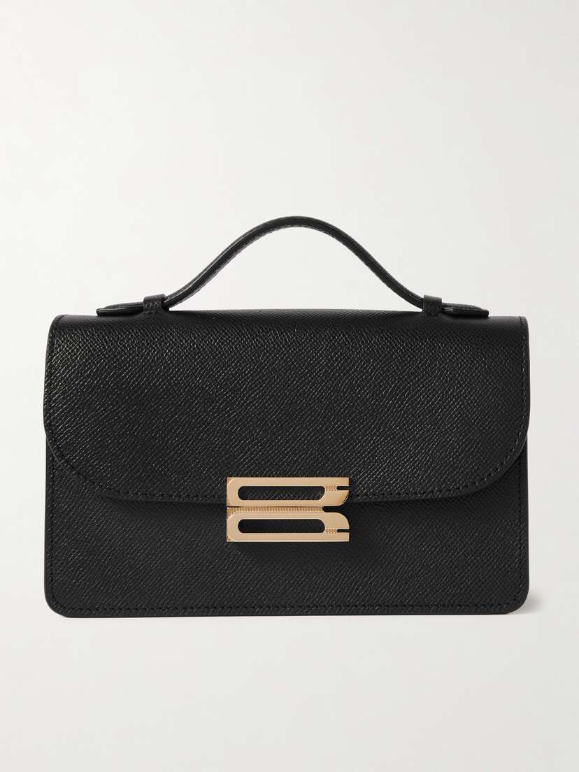 Victoria Beckham B Buckle Mini Textured-leather Shoulder Bag