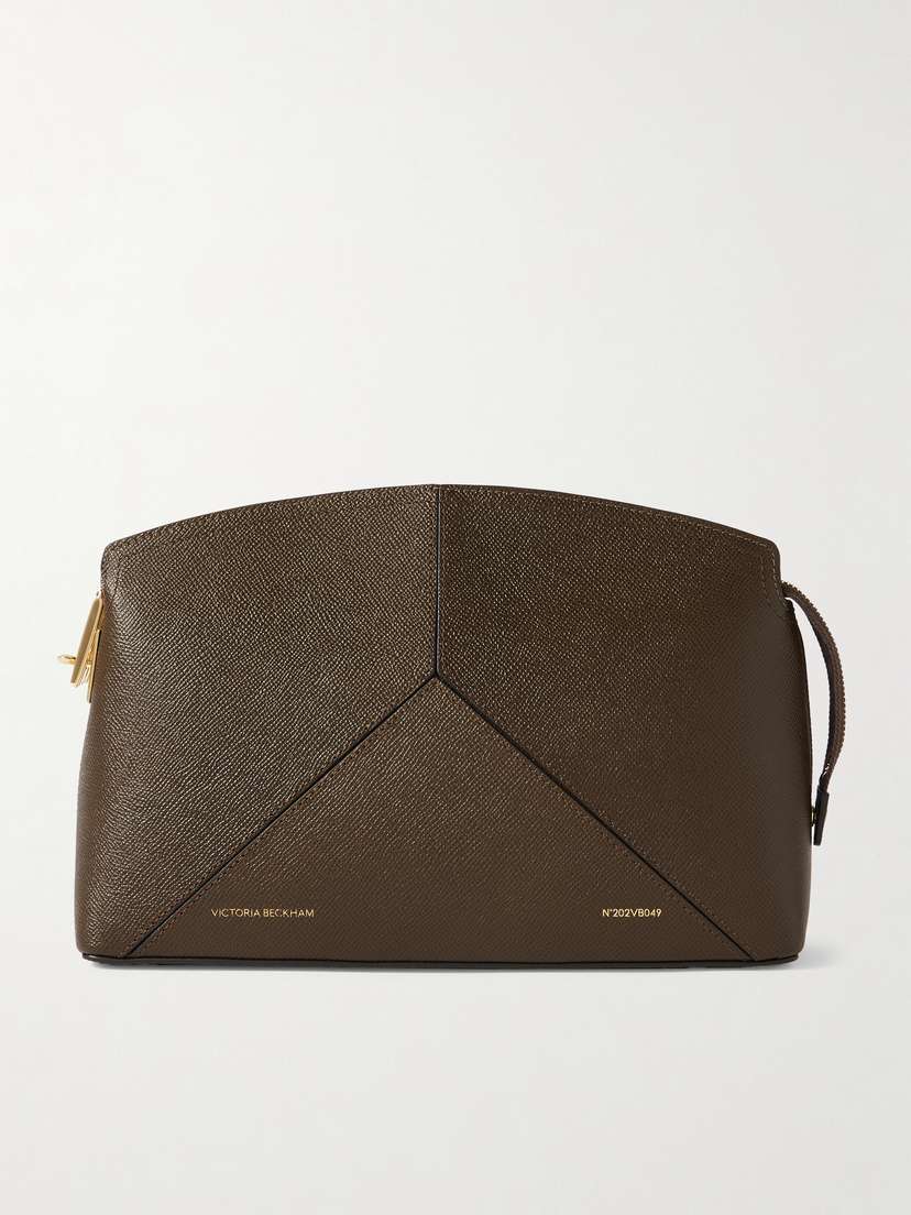 Victoria Beckham Victoria Small Paneled Textured-leather Clutch