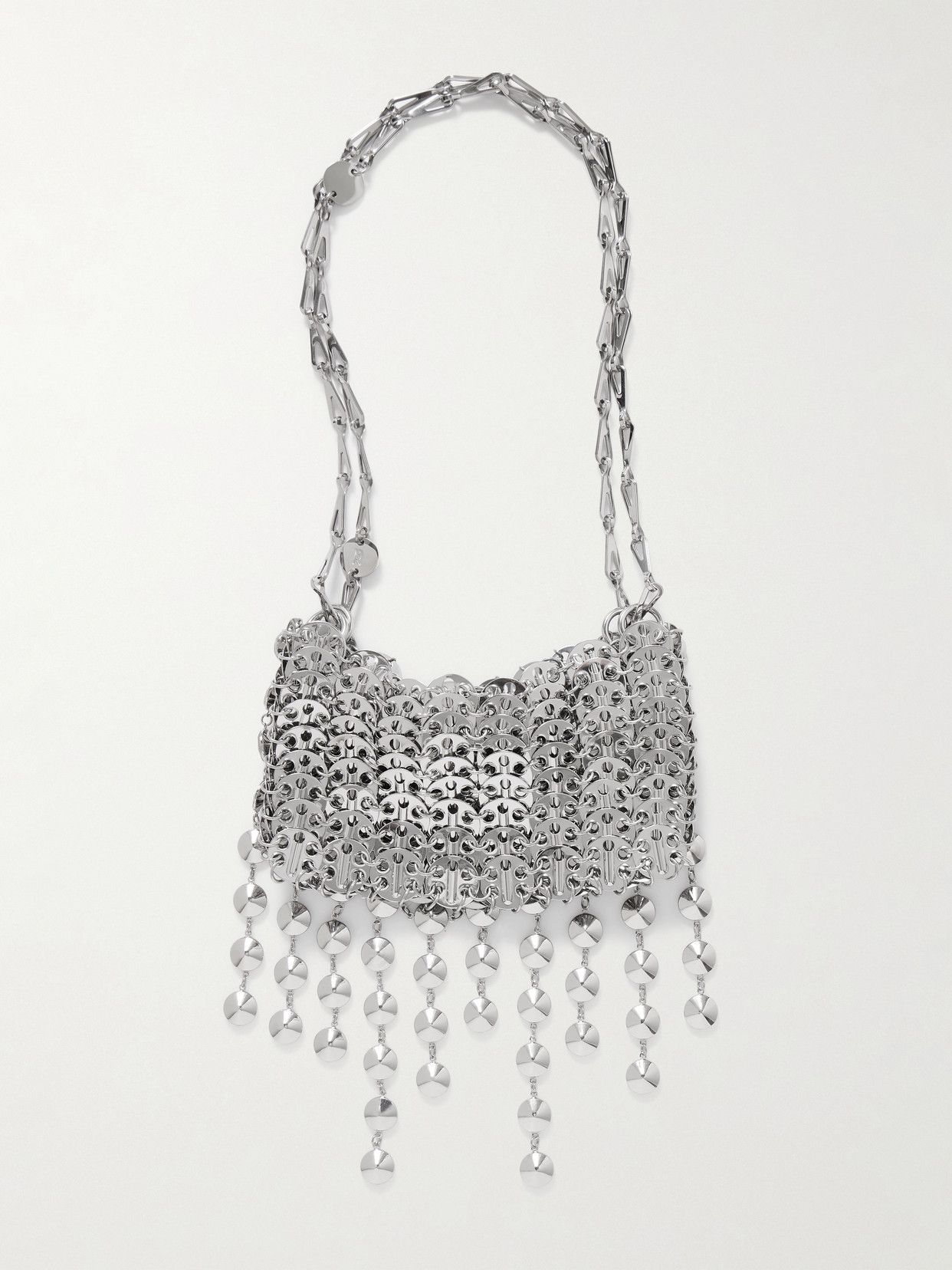 Rabanne 1969 Filet Crystal-embellished Chainmail Shoulder Bag In Silver