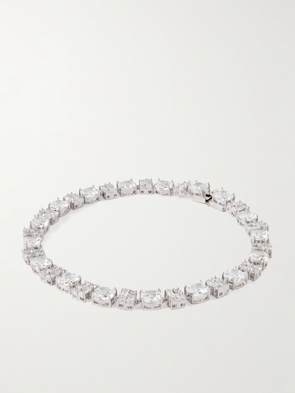 Rabanne Silver-tone Crystal Necklace