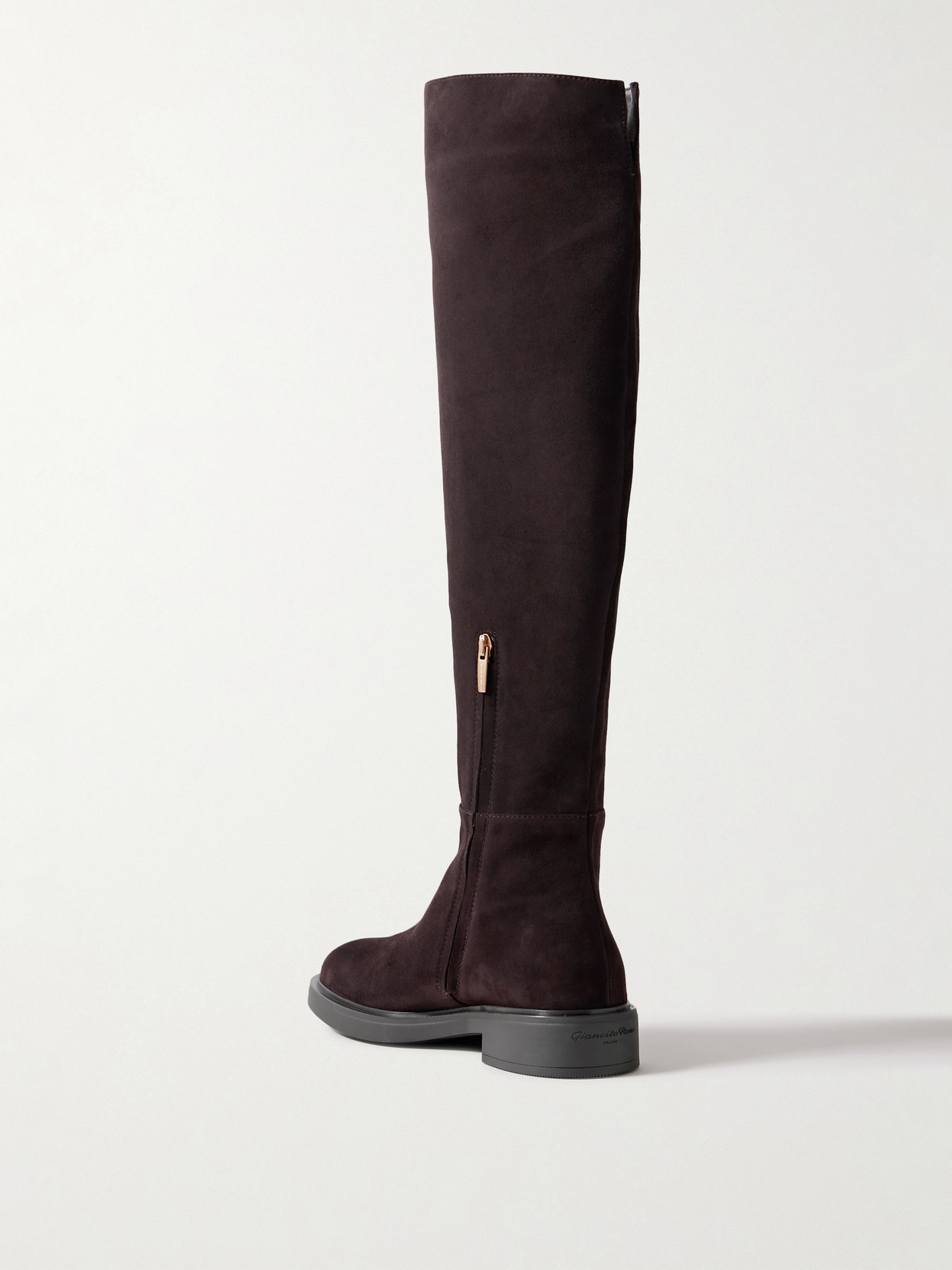 Gianvito Rossi Lexington Suede Over-the-knee Boots In Brown