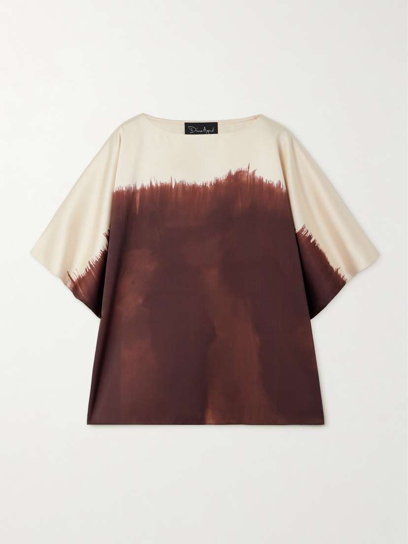 Dima Ayad Tie-dyed Satin-twill Tunic