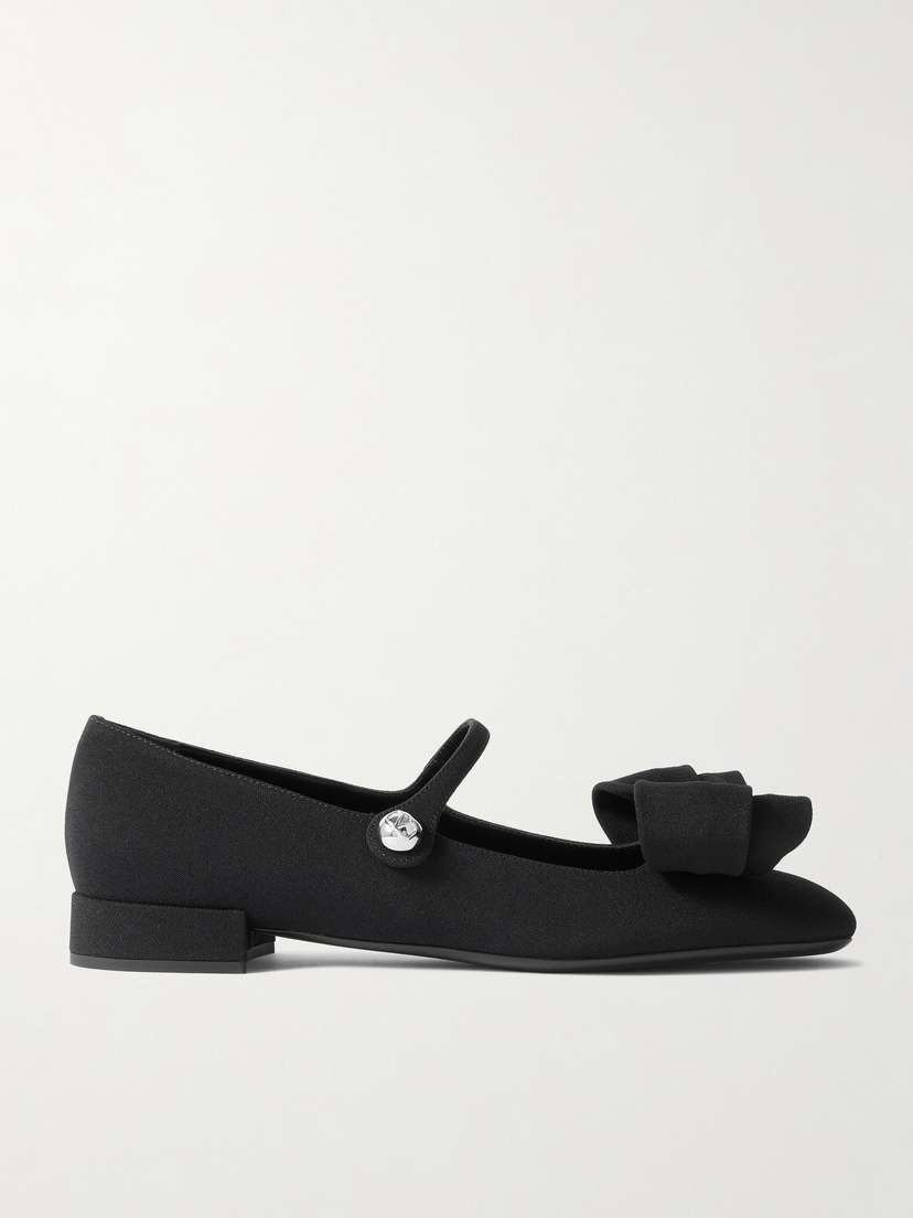 Valentino Garavani Bowjane 20 Silk-crepe Mary Jane Pumps