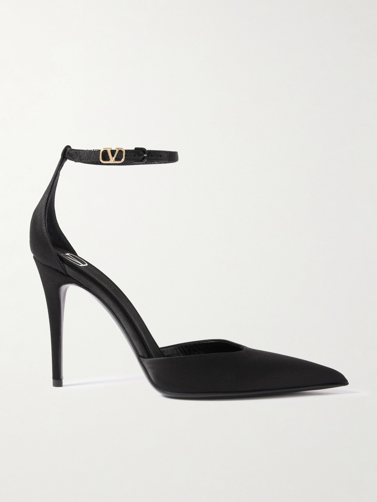 Valentino Garavani Eveninglam 100 Satin Pumps In Black