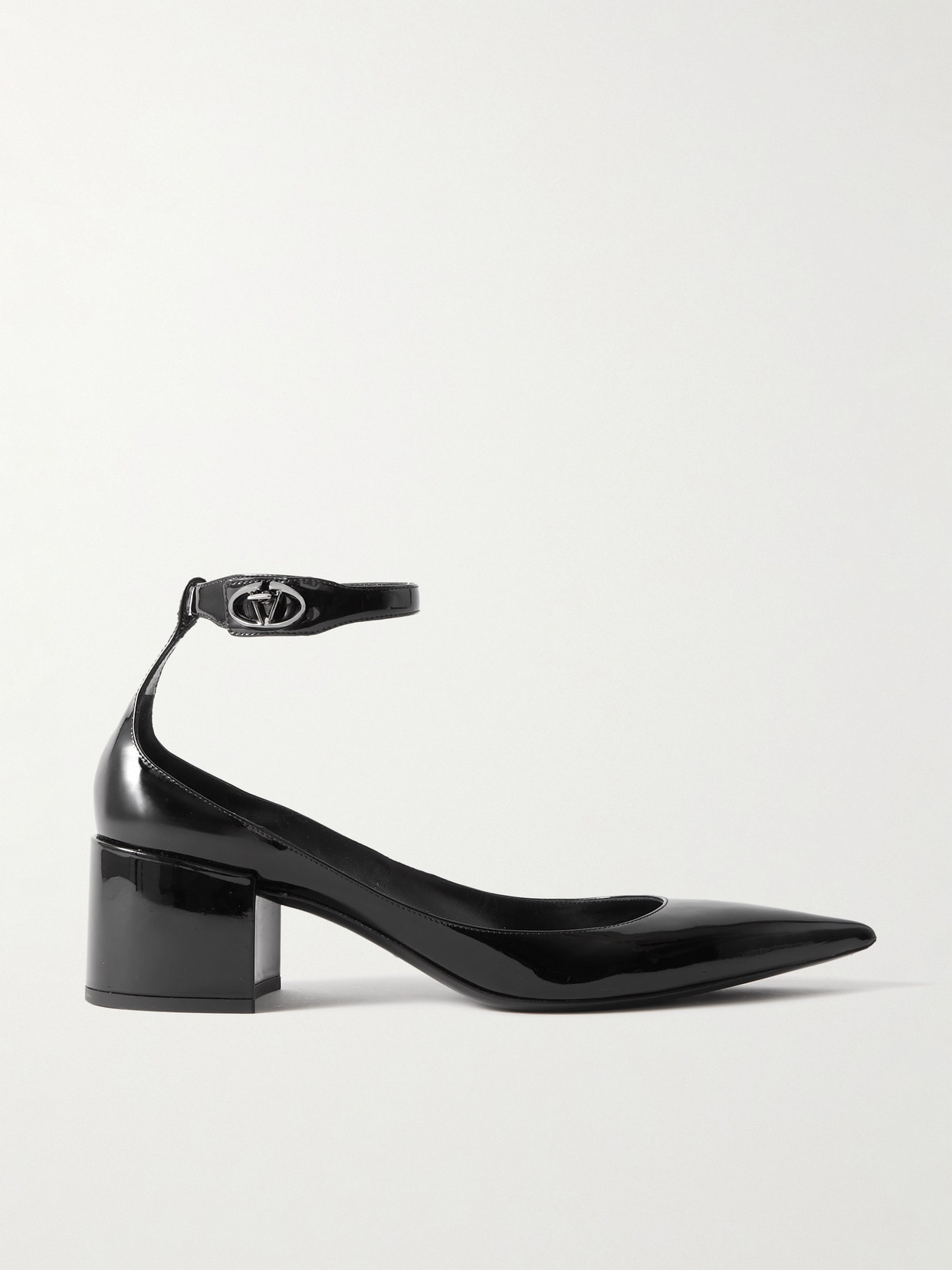 Valentino Garavani - Lockette Patent-leather Pumps - Black