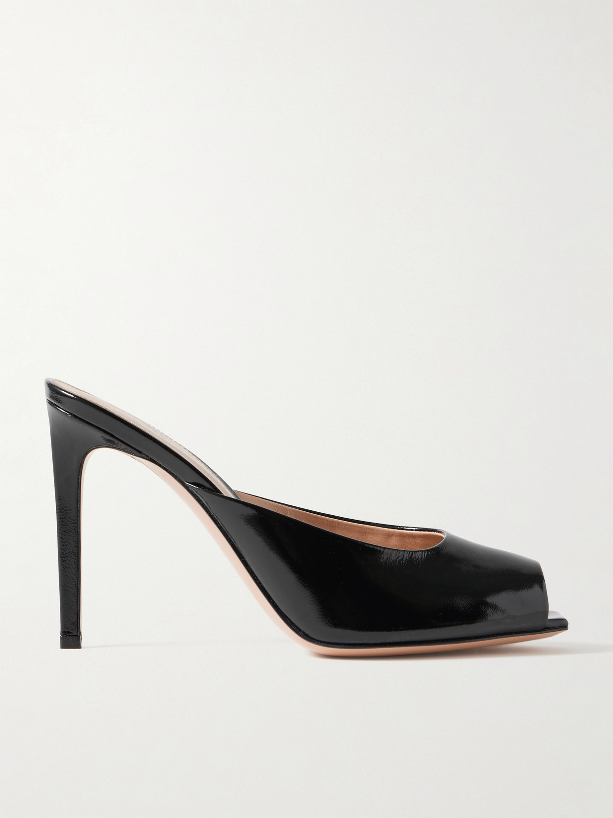 Gianvito Rossi - Ethel 95 Glossed-leather Mules - Black