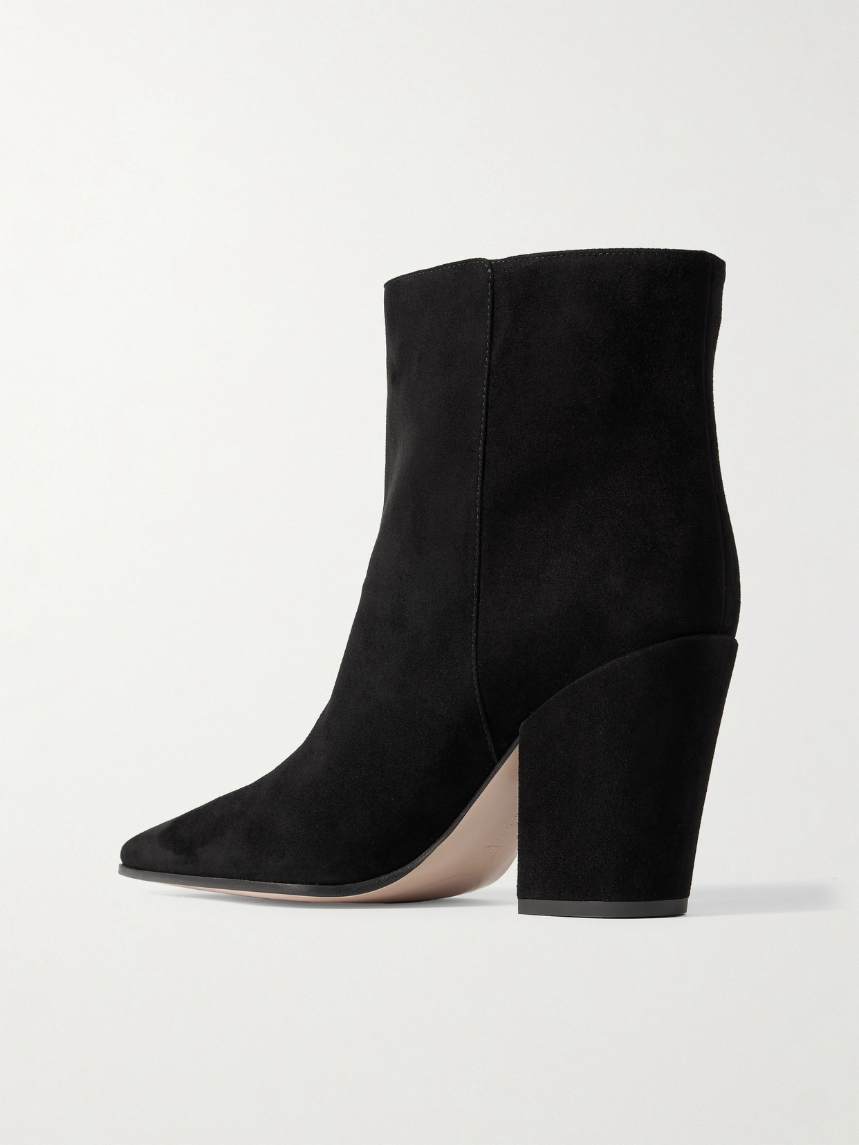 Gianvito Rossi Camoscio 90 Suede Ankle Boots In Black