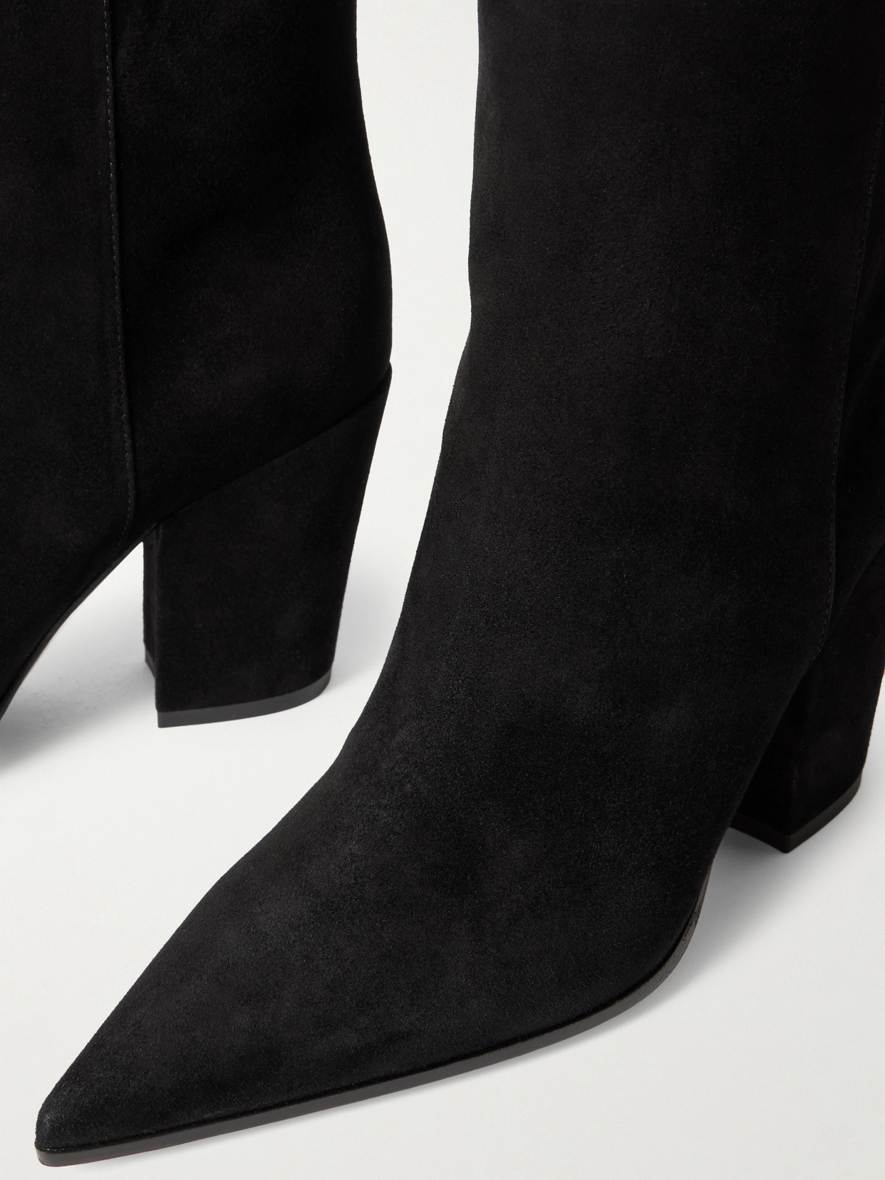 Gianvito Rossi Camoscio 90 Suede Ankle Boots In Black