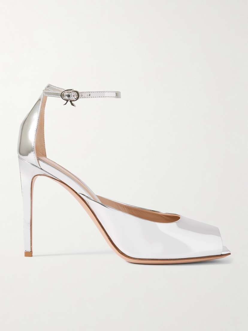 Gianvito Rossi Nuit 95 Mirrored-leather Pumps