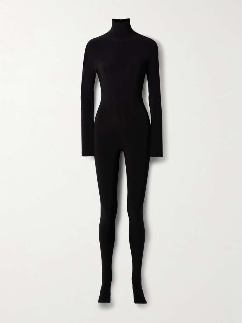 Norma Kamali Stretch-jersey Turtleneck Jumpsuit