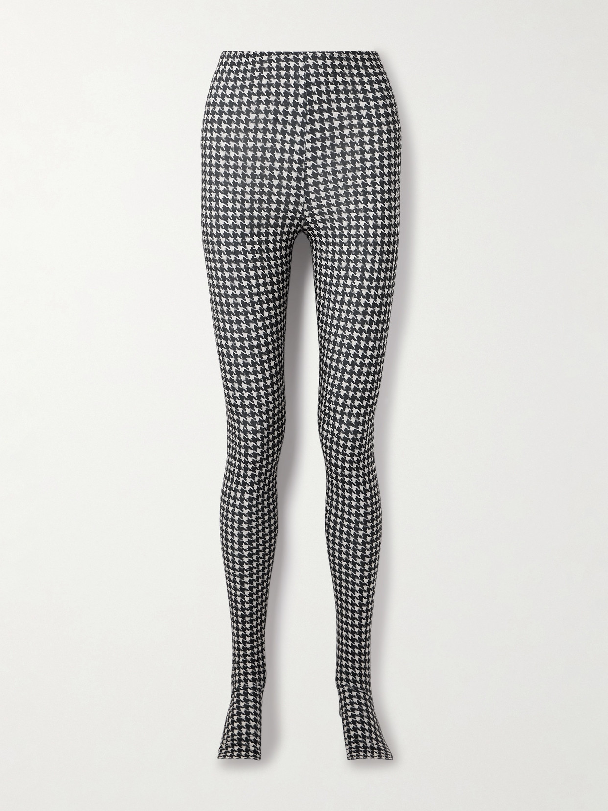 Norma Kamali Printed Stretch-jersey Stirrup Leggings In Multi