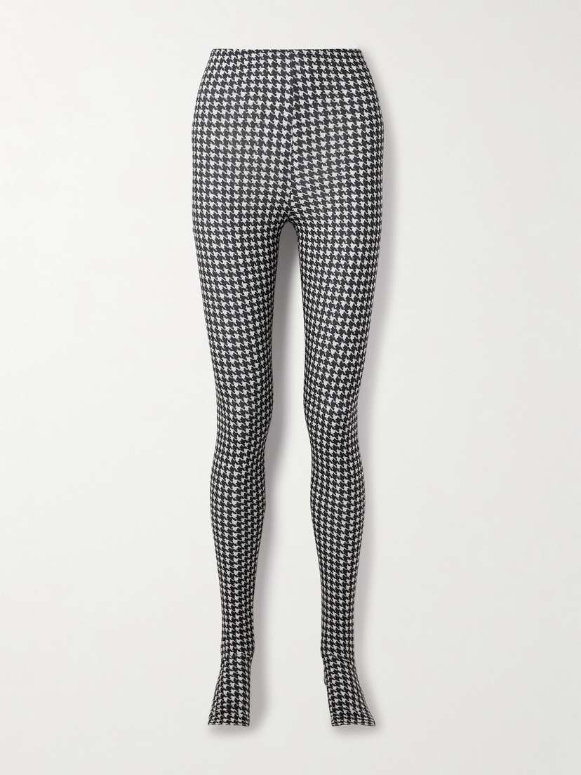 Norma Kamali Printed Stretch-jersey Stirrup Leggings - x large