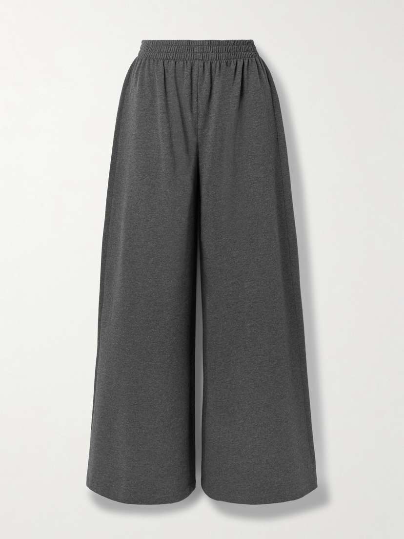 Norma Kamali Elephant Cotton-blend Jersey Track Pants - x large