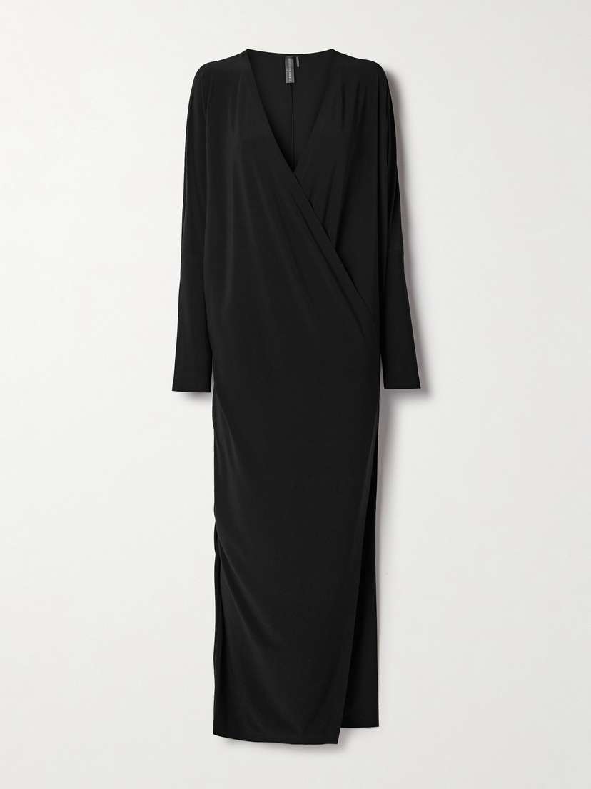 Norma Kamali Wrap-effect Stretch-jersey Gown - x large