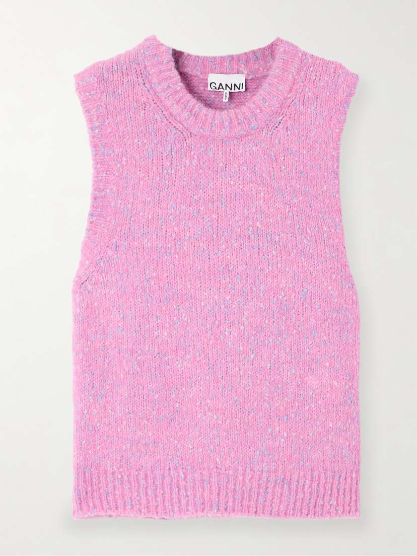 Ganni Embroidered Knitted Vest - x large