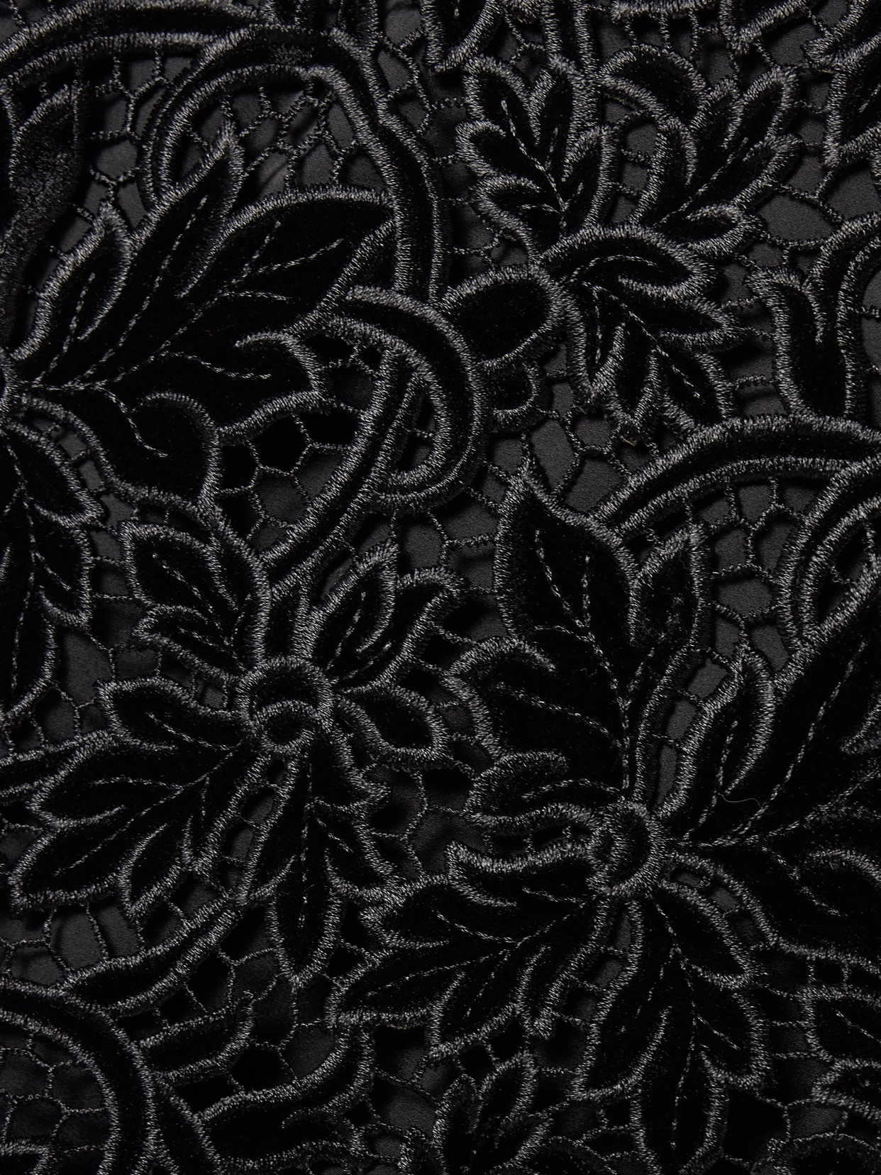 Sienna Velvet-Guipure Lace Midi