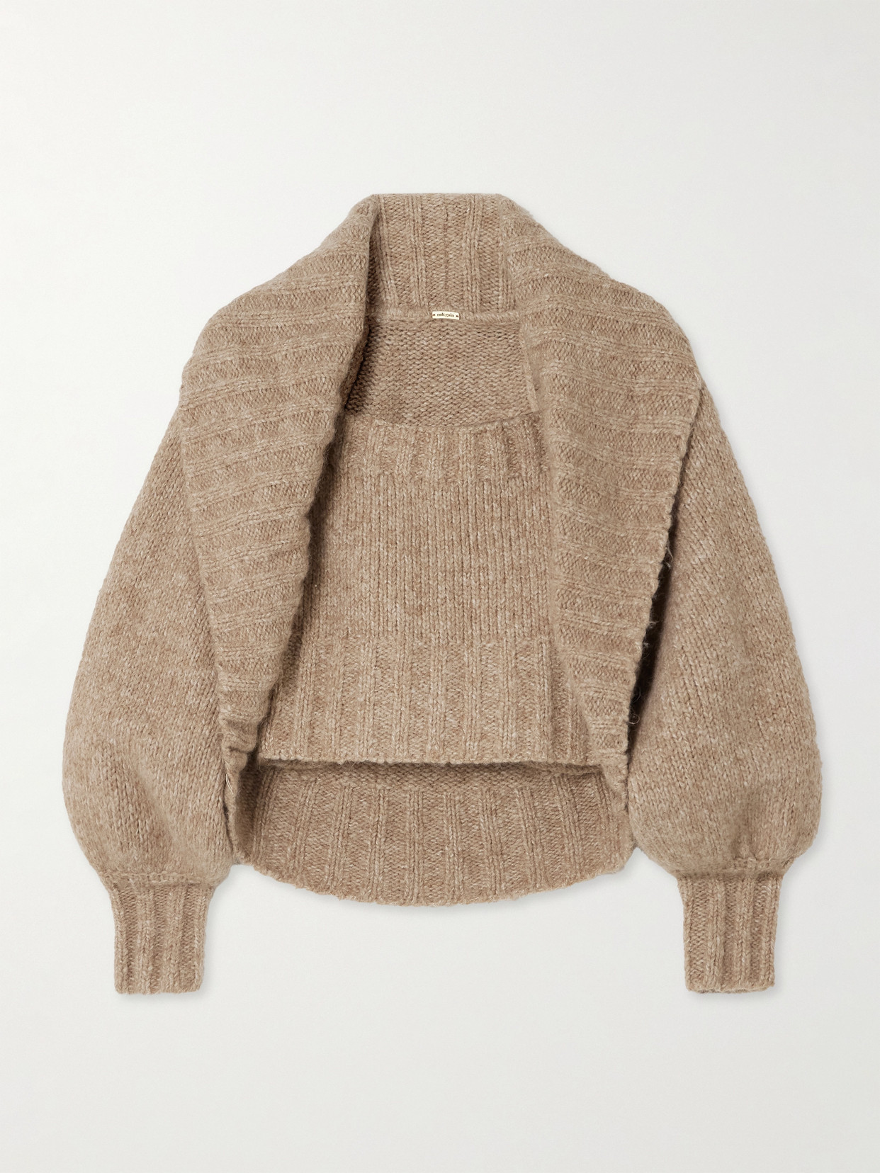 Cult Gaia - Virginie Knitted Strapless Top And Cardigan Set - Neutrals