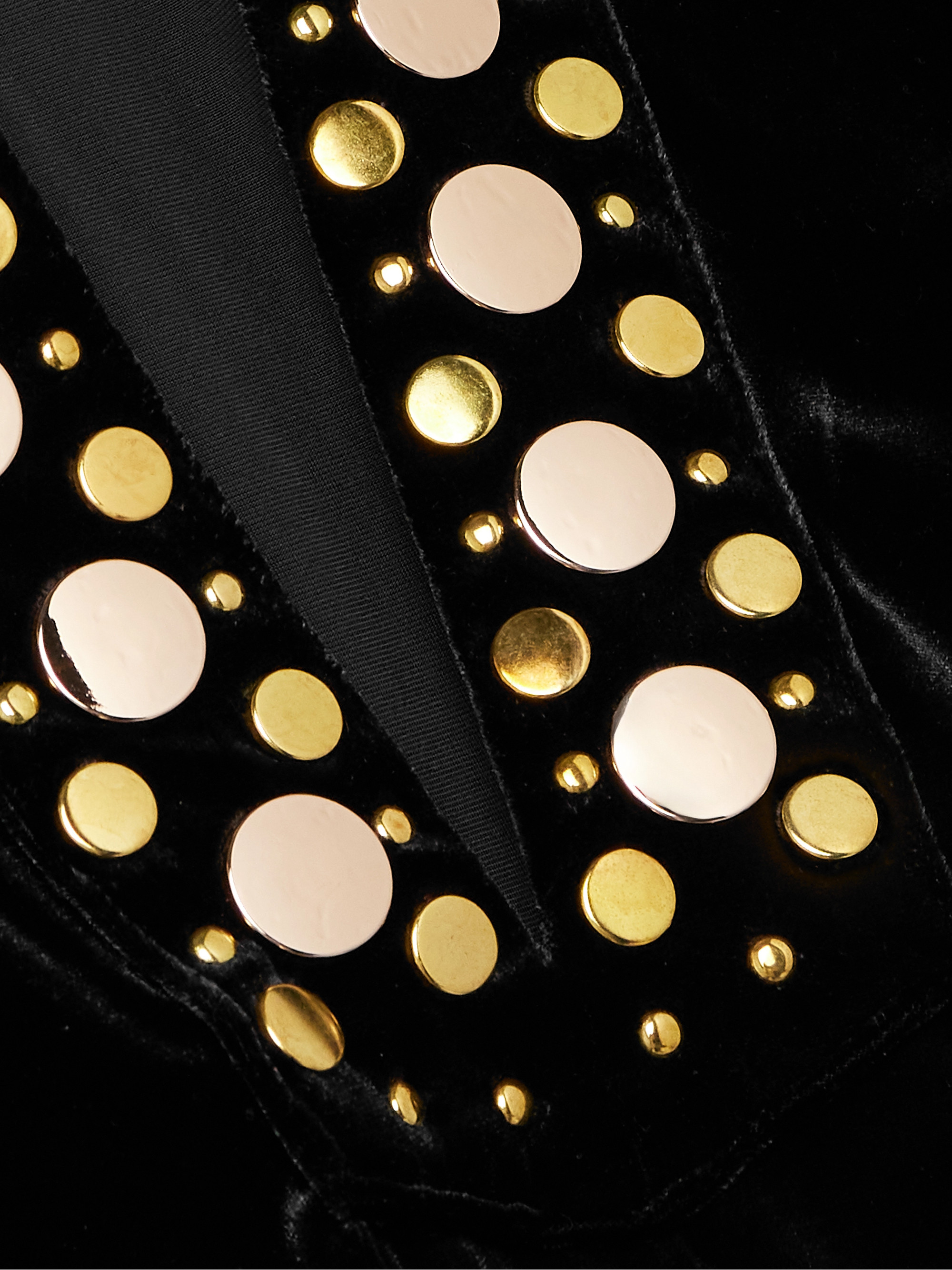 Dodo Bar Or Studded velvet maxi dress