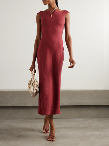 Faithfull Ilride linen midi dress