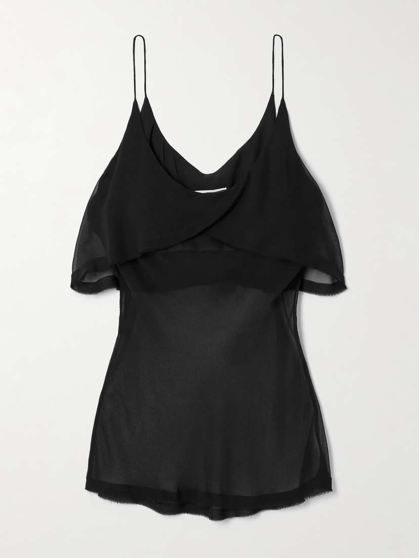 Faithfull Vestila Draped Silk-georgette Camisole