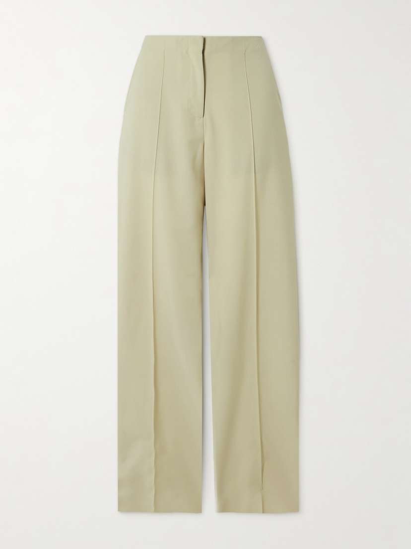 Faithfull Emilie Pleated Twill Straight-leg Pants - xx large