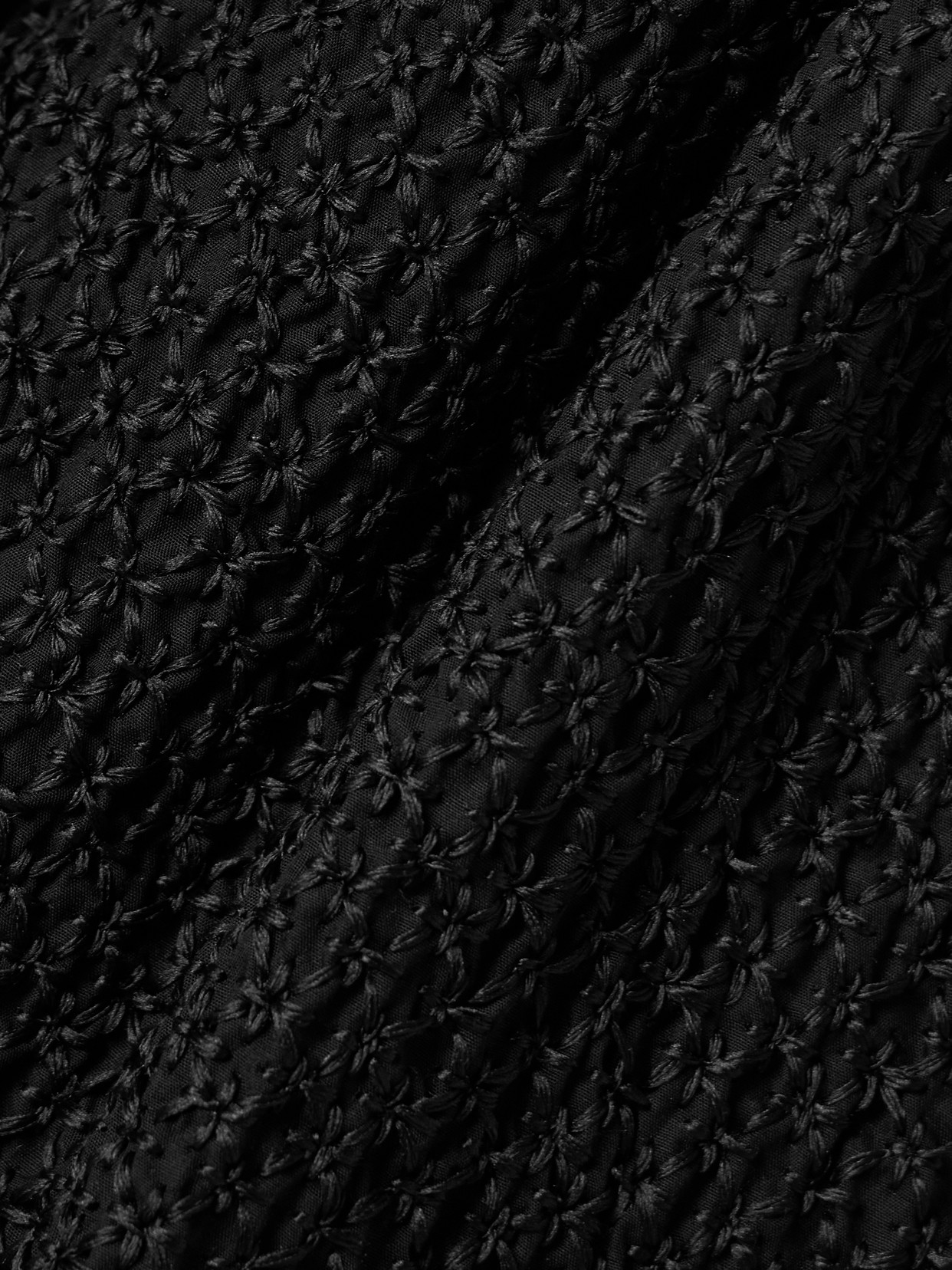 Kika Vargas Haidari Strapless Appliquéd Embroidered Cotton Mini Dress In Black