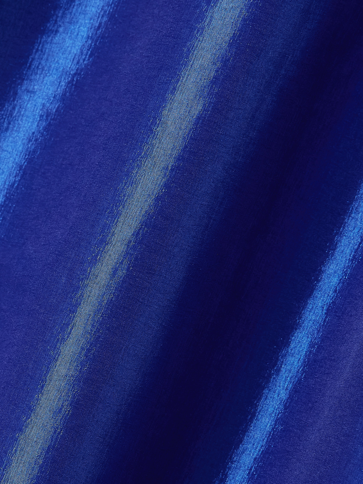 Kika Vargas Halima Strapless Two-tone Taffeta Midi Dress In Blue