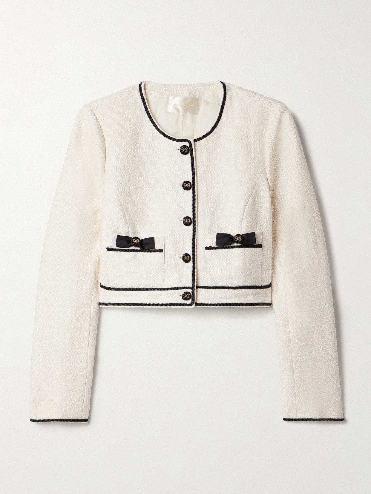 Loveshackfancy Talika Jacket Cream In Cream
